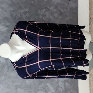 Splendid Blue Long Sleeve Button Down Blouse Sz XL